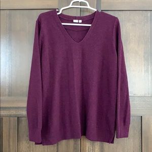 Gap Plum V-Neck Sweater